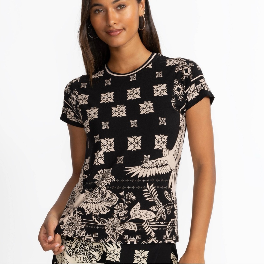Johnny Was The Janie Favorite Boxy Square Sleeve Tee Size S
